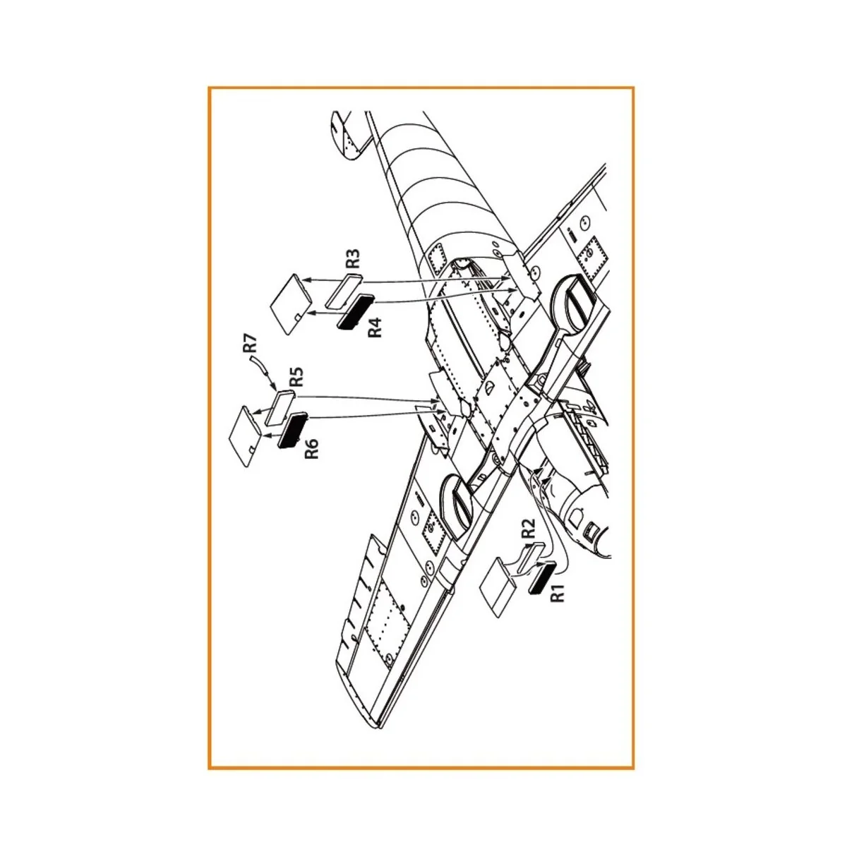 Bf-109E set of radiators for Wingsy Kits, 1/48 - Clear Prop Accesso...