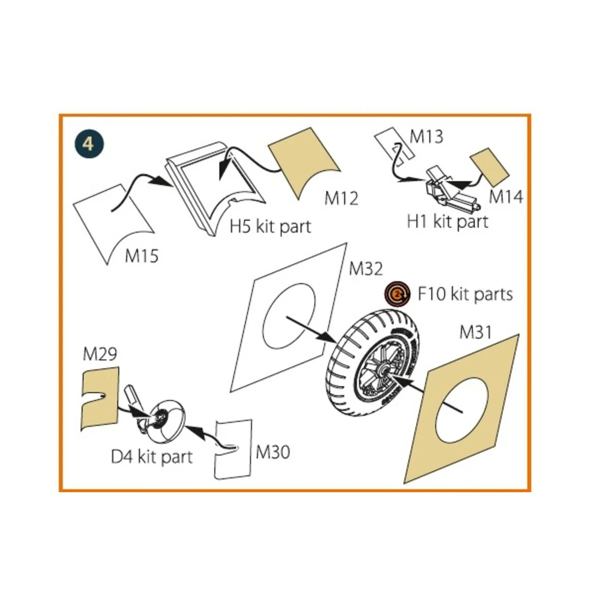 Bf-109E-4/7 double-sided painting mask for Wingsy Kits, 1/48 - Clea...