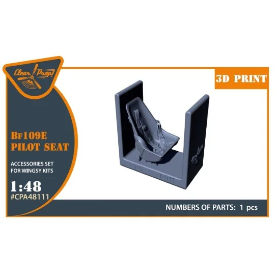 Bf-109E seat with safety belts for Wingsy Kits, 1/48 - Clear Prop A...