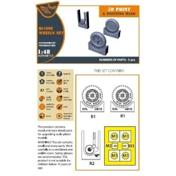 Bf-109E wheels set for Wingsy Kits, 1/48 - Clear Prop Accessories C... 2