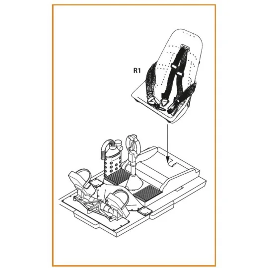 Bf-109E seat with safety belts for Wingsy Kits, 1/48 - Clear Prop A...
