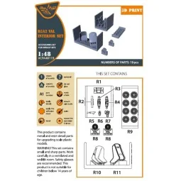D3A2 VAL interior set for Wingsy Kits, 1/48 - Clear Prop Accessorie... 2