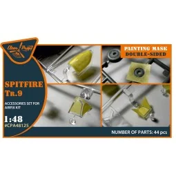 Spitfire Tr.9 double-sided painting mask for Airfix kit, 1/48 - Cle...