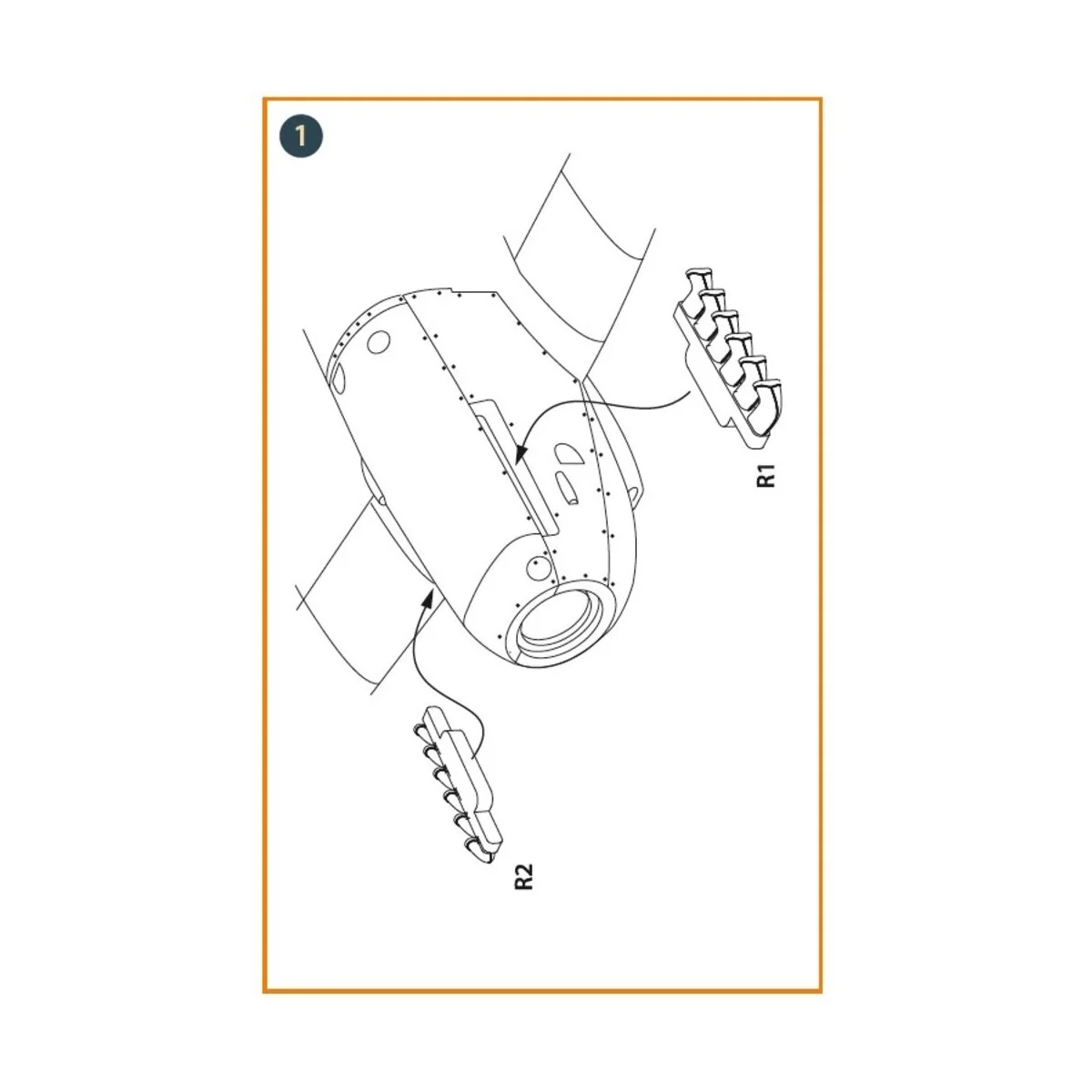 Spitfire Tr.9 exhausts for Airfix kit, 1/48 - Clear Prop Accessorie...