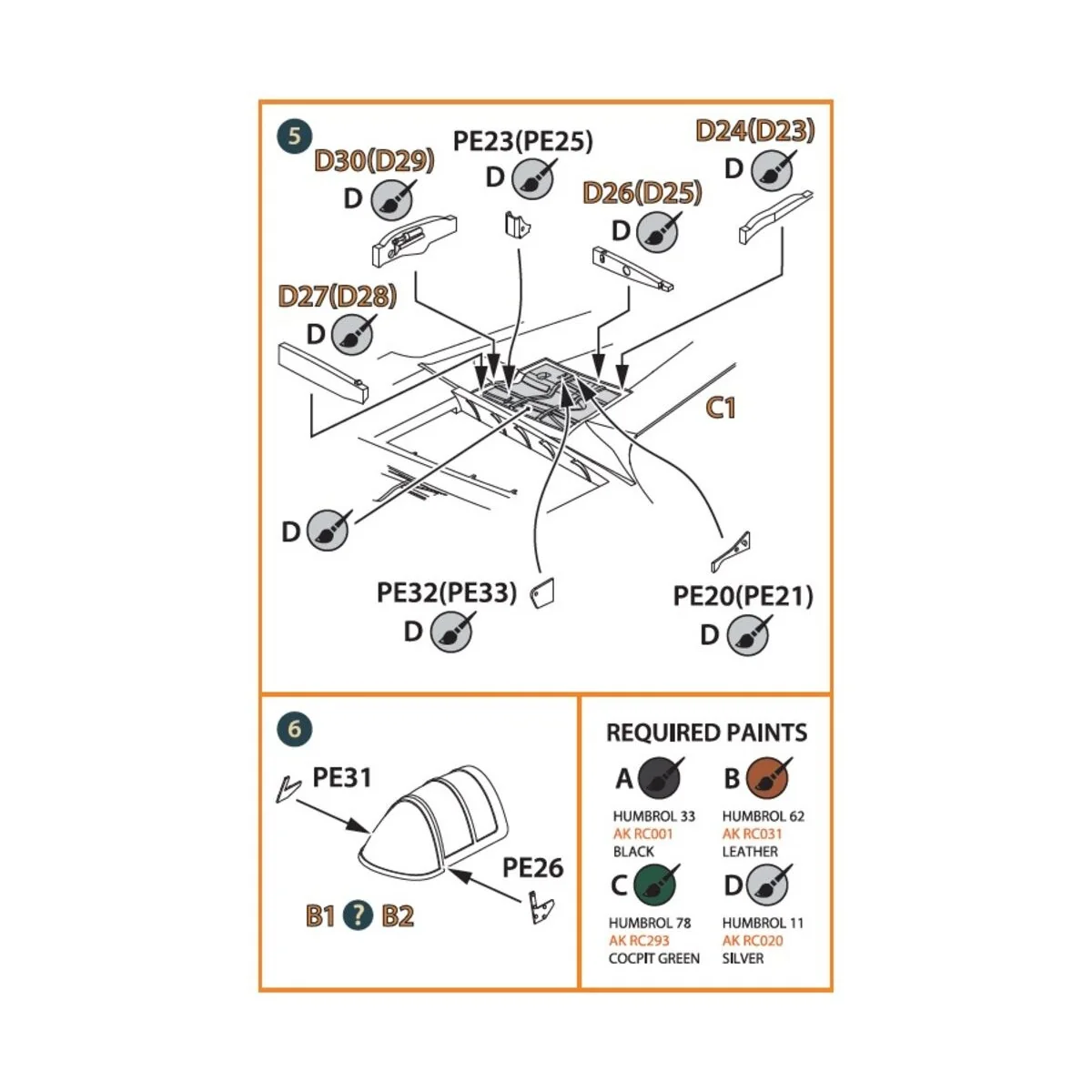Gloster E28/39 Pioneer PE parts interior for CP kits CP72001/CP7200...