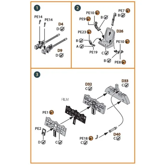 A5M Claude (all versions) PE parts for CP kits CP720016/CP72008/CP7...
