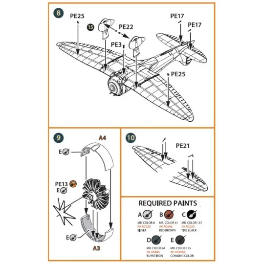 A5M Claude (all versions) PE parts for CP kits CP720016/CP72008/CP7...