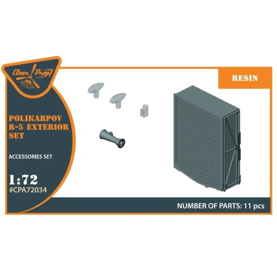 Polikarpov R-5 exterior set for AMG kits, 1/72 - Clear Prop Accesso...