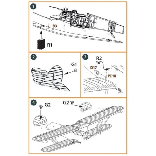 Polikarpov R-5 exterior set for AMG kits, 1/72 - Clear Prop Accesso...