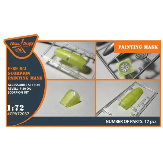 F-89 D/J painting mask for REVELL kit, 1/72 - Clear Prop Accessorie...