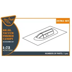DH.88 Comet vacuum formed canopy for CP kits, 1/72 - Clear Prop Acc...