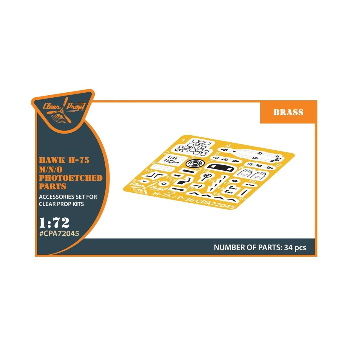 Hawk H-75 M/N/O PE parts for CP kits CP72021/CP72022/CP72029, 1/72 ...