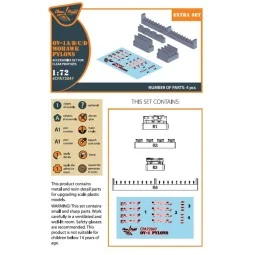 OV-1 A/B/C/D Mohawk pylons for CP kit, 1/72 - Clear Prop Accessorie... 2