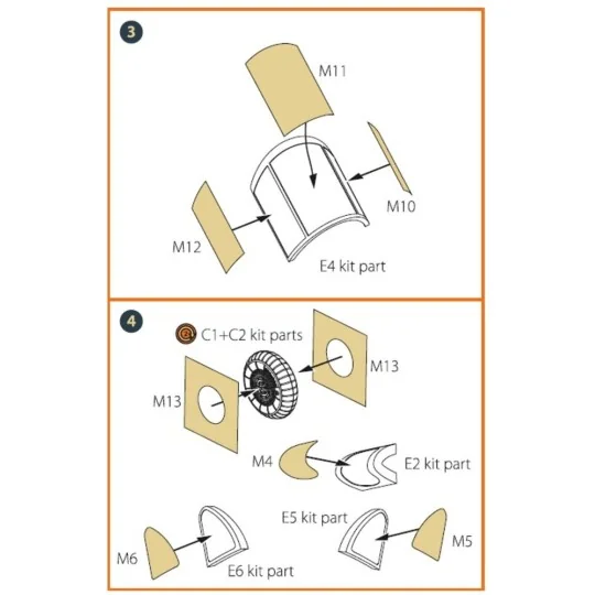 La-5 (early version) painting mask for CP kit CP72014, 1/72 - Clear...