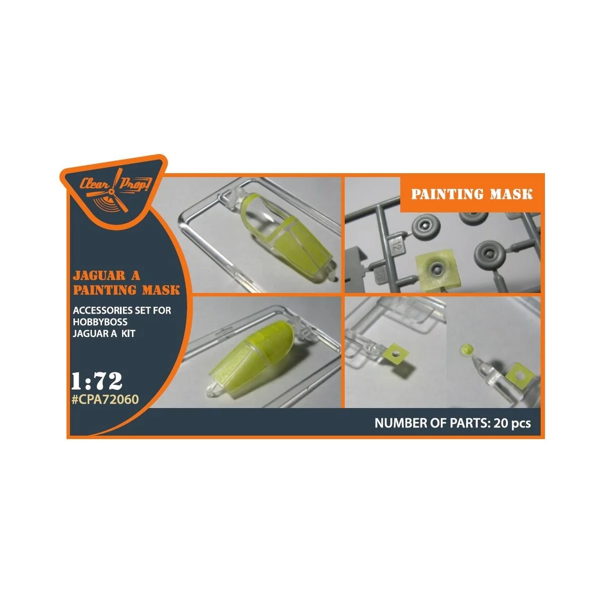 Jaguar A painting mask for Hobby Boss kit, 1/72 - Clear Prop Access...
