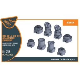 UH-2C/HH-2D SEASPRITE resin exhaust for CP kit CP72017/CP72018, 1/7... 2