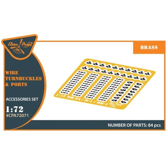 Wire Turnbuckles and ports PE set for CP kits DH.9a/R-1/MR-1, 1/72 ...