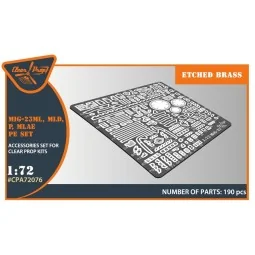 MiG-23ML, MLD, P, MLAE PE set for CP kits, 1/72 - Clear Prop Access...