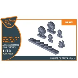 MiG-23ML, MLD, P, MLAE wheel set, 1/72 - Clear Prop Accessories CPA... 2