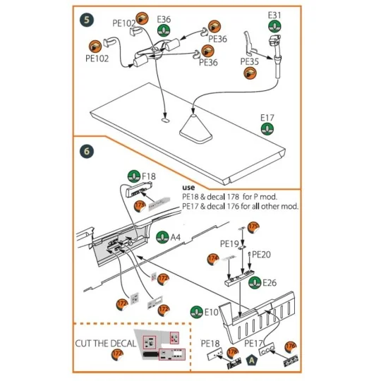 MiG-23ML, MLD, P, MLAE PE set for CP kits, 1/72 - Clear Prop Access...