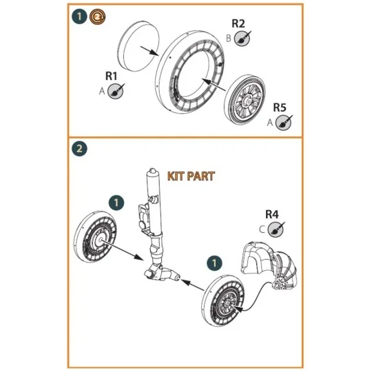 MiG-23ML, MLD, P, MLAE wheel set, 1/72 - Clear Prop Accessories CPA...