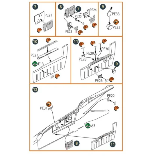 MiG-23ML, MLD, P, MLAE PE set for CP kits, 1/72 - Clear Prop Access...