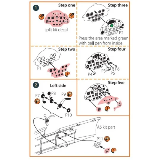I-16 type 5 PE set for CP kits, 1/72 - Clear Prop Accessories CPA72084