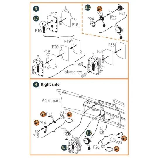 I-16 type 5 PE set for CP kits, 1/72 - Clear Prop Accessories CPA72084