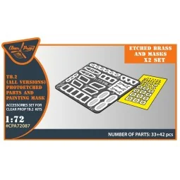 TB.2 PE parts and painting mask x2 set for CP kits, 1/72 - Clear Pr... 2