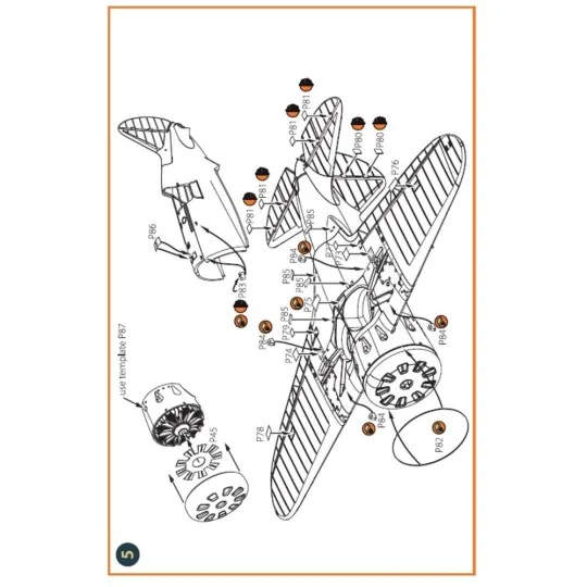 I-16 type 5 PE set for CP kits, 1/72 - Clear Prop Accessories CPA72084