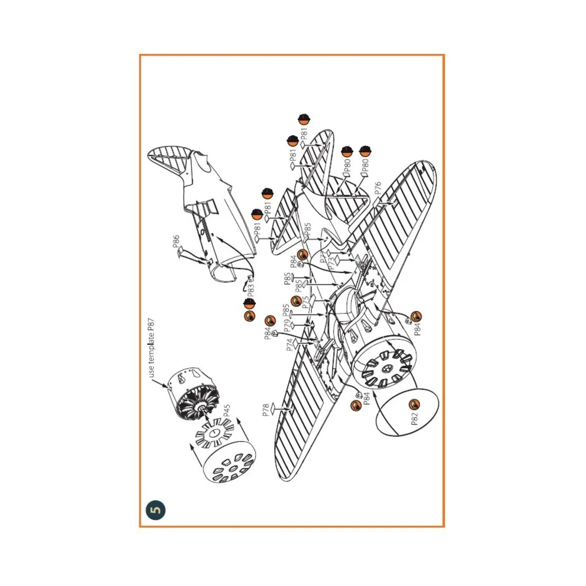 I-16 type 5 PE set for CP kits, 1/72 - Clear Prop Accessories CPA72084