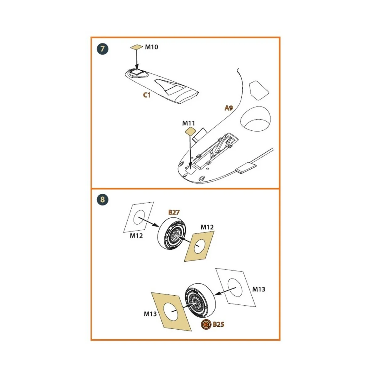 TB.2 PE parts and painting mask x2 set for CP kits, 1/72 - Clear Pr...