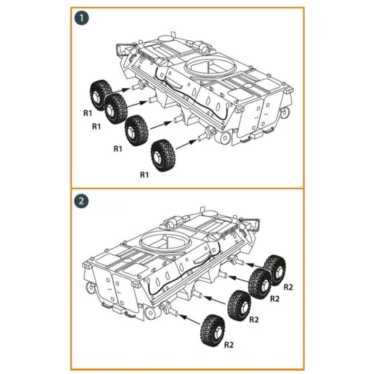 BTR-4 Wheel set for IBG kits, 1/72 - Clear Prop Accessories CPA72091