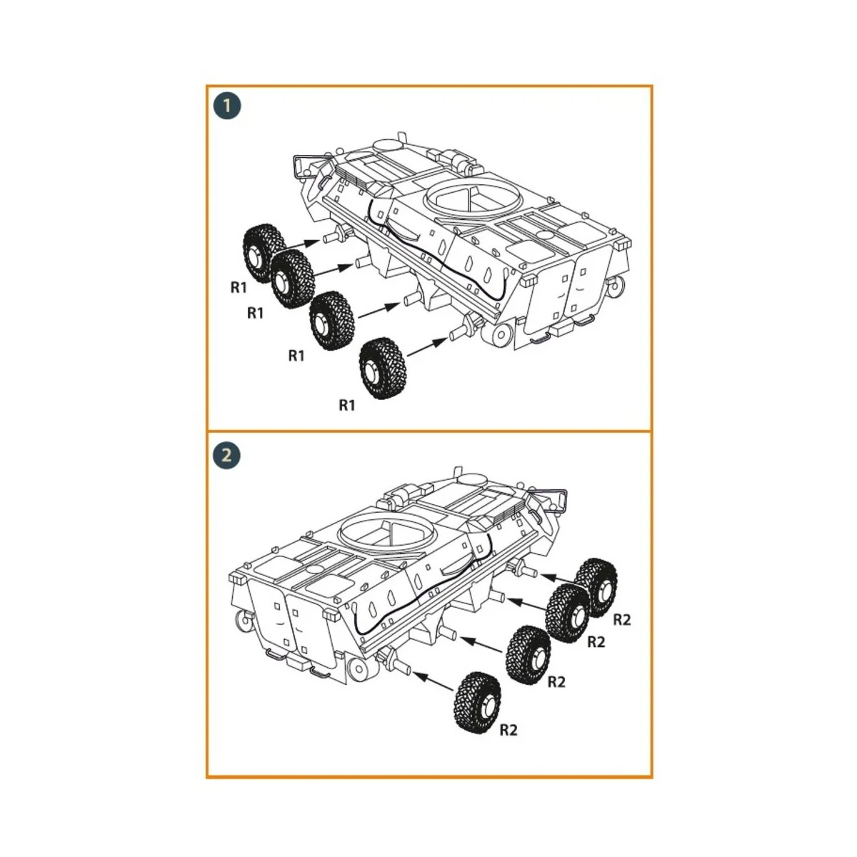 BTR-4 Wheel set for IBG kits, 1/72 - Clear Prop Accessories CPA72091