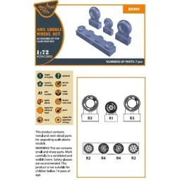 AMX, AMX-T Ghibli wheel set for Italeri kits, 1/72 - Clear Prop Acc... 2