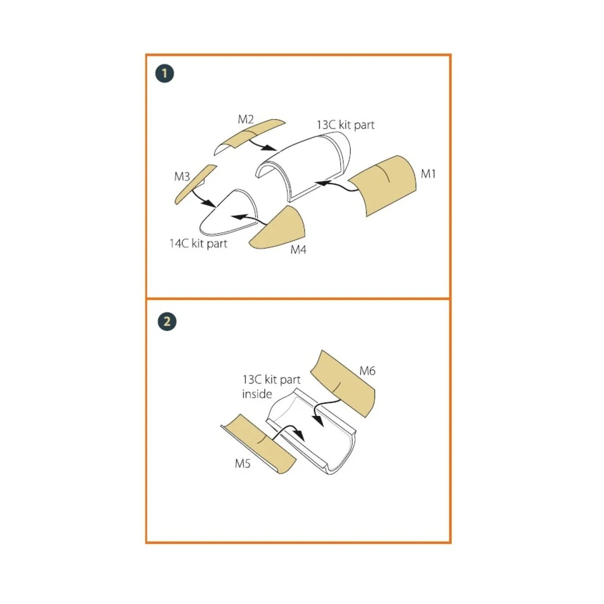 F-5E Tiger II painting mask for Italeri kits, 1/72 - Clear Prop Acc...