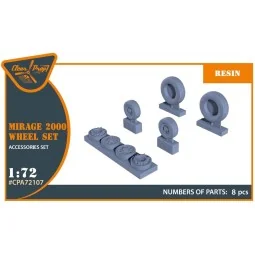 Mirage-2000 wheel set for Modelsvit, Dream Model kits, 1/72 - Clear...