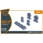 Mirage-2000 wheel set for Modelsvit, Dream Model kits, 1/72 - Clear...