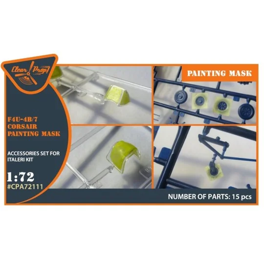F4U-4B/7 Corsair painting mask for Italeri kits, 1/72 - Clear Prop ...