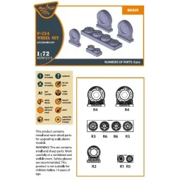 F-35A wheel set, 1/72 - Clear Prop Accessories CPA72112 2