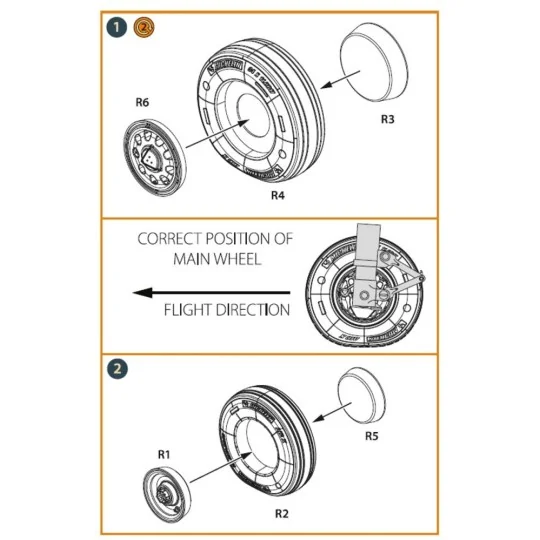 F-35A wheel set, 1/72 - Clear Prop Accessories CPA72112