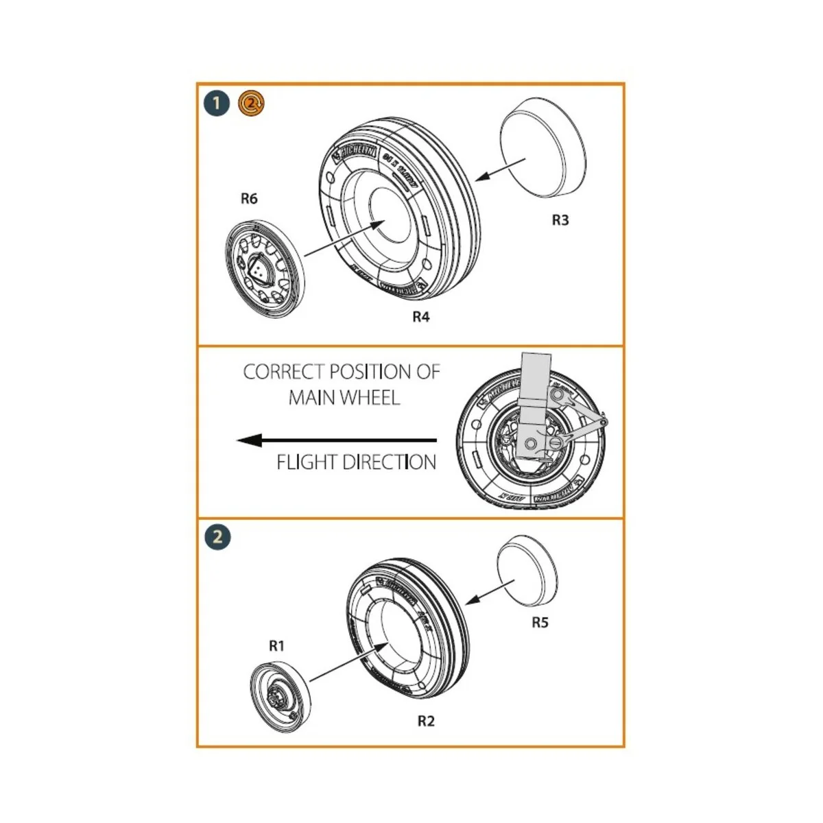 F-35A wheel set, 1/72 - Clear Prop Accessories CPA72112