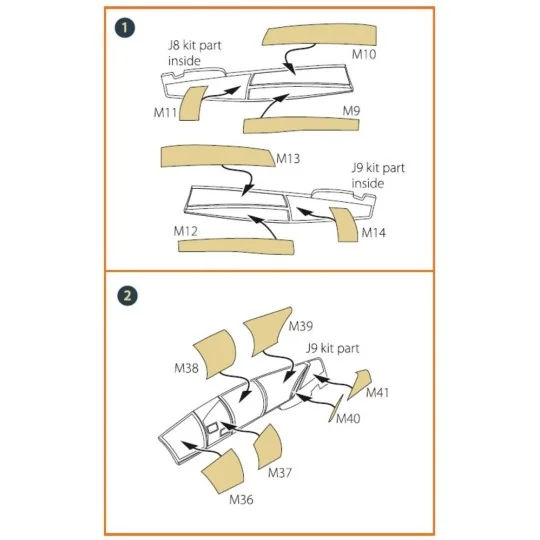 Me-410 B-1/U2/U4/R4 painting mask for Airfix kit, 1/72 - Clear Prop...
