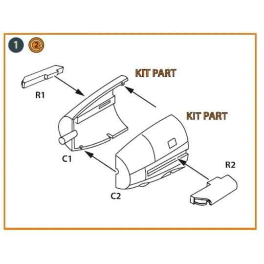 Me-410 B-1/U2/U4/R4 exhausts for Finemolds kits, 1/72 - Clear Prop ...