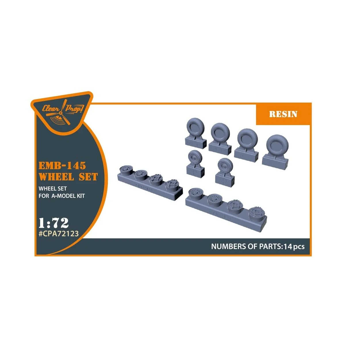 EMB-145 wheel set for A-model kits, 1/72 - Clear Prop Accessories C...
