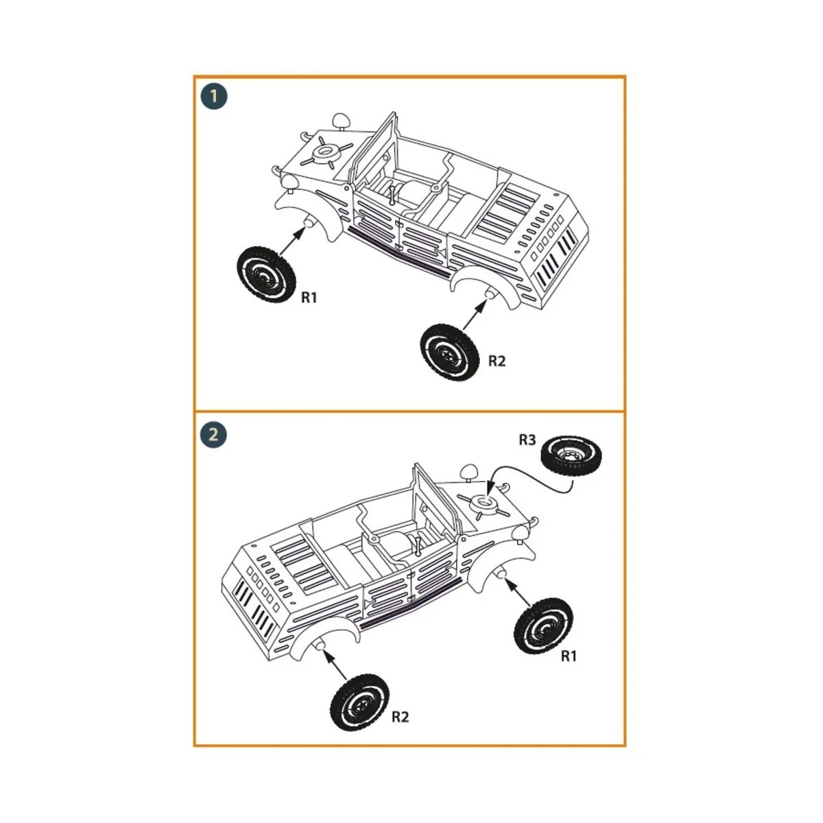 Kubelwagen type 82 Wheel set, 1/72 - Clear Prop Accessories CPA72124