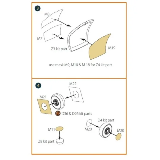 OV-1B Mohawk Pilot School painting mask for CP kit CP72038, 1/72 - ...