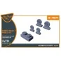 Fairey Delta 2 wheel set for Dora Wings kit, 1/72 - Clear Prop Acce...