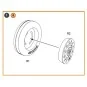 Fairey Delta 2 wheel set for Dora Wings kit, 1/72 - Clear Prop Acce...