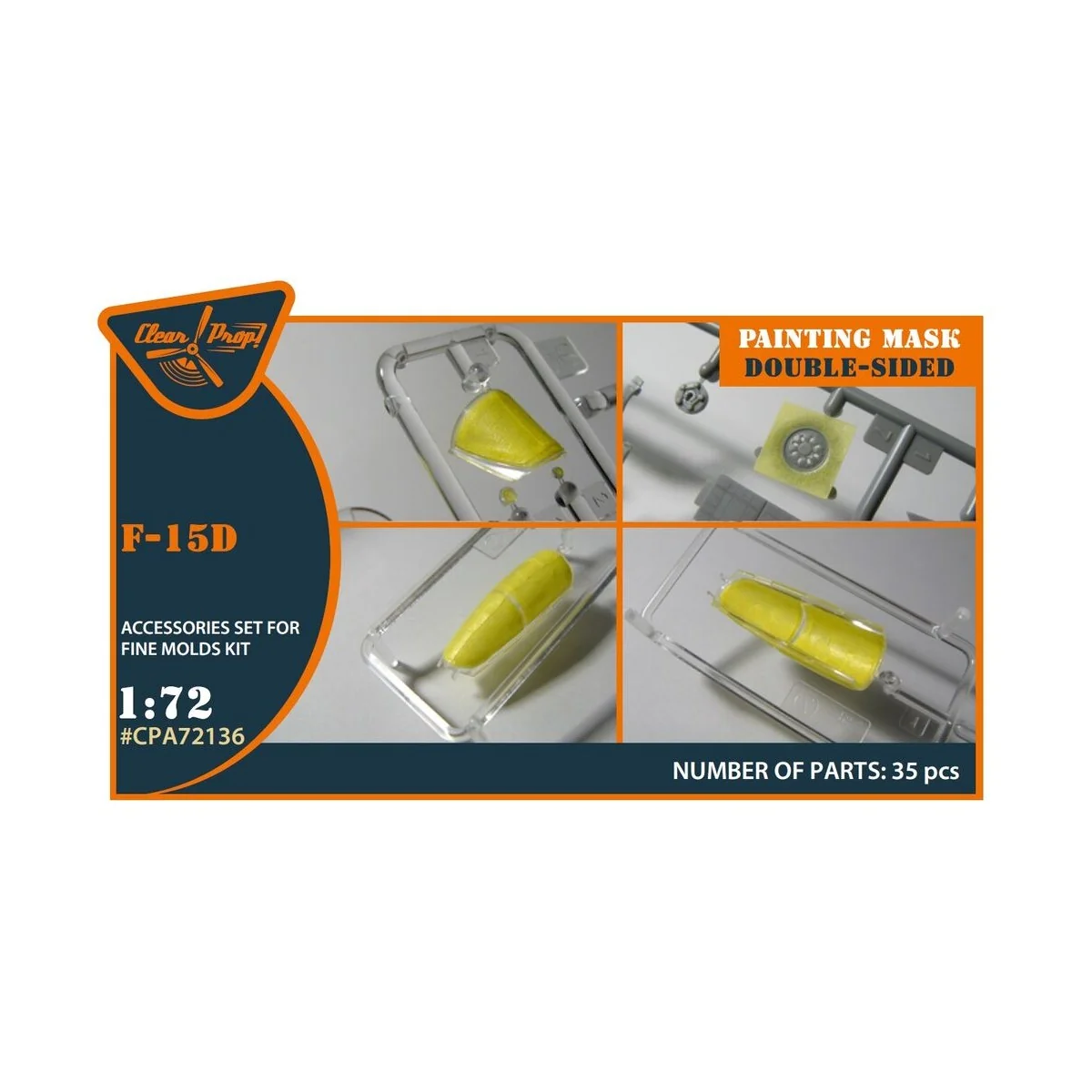 F-15D painting mask for Finemolds kits, 1/72 - Clear Prop Accessori...
